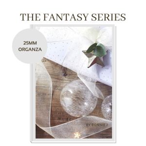 [SG Seller] THE FANTASY SERIES 25mm Organza Ribbon Gift Wrapping Flower wrapping Cake Box Wrapping 10m