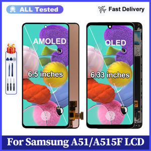 AMOLED For Ssamsung Galaxy A51 A515 LCD Display Screen Assembly A515F A515F/DSN A515F/DS +Frame TouchScreen Digitizer Replacemet