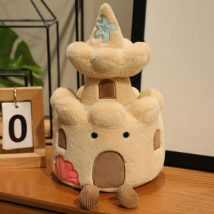 High Quality Brown Fortress Lighthouse Plush Dolls Office Decor Soft Baby Comfort Dolls Birthday Christmas Gifts For Kids