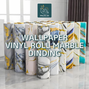 Wallpaper Dinding Vinyl Roll PVC Marble Foam Sticker Roll 60CM X 3M