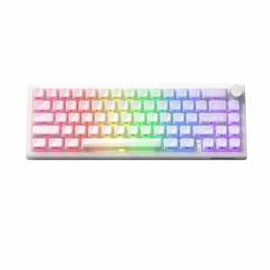Womier Q61 60% Percent Keyboard with QMK/VIA Topographic Gaming Keyboard Wireless Creamy Mechanical Keyboard RGB Custom Keyboard Gasket Hot Swappable Keyboard for Windows & Mac-POM Linear Switch