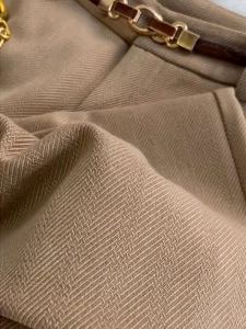 Womens High Waist Fleece Lined Loose Straight Leg Casual Suit Pants Soft Style Long Trousers Autumn Winter Drapey Fabric