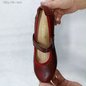 Giày Nữ Búp Bê Đế Xuồng HA NAM Da Bò Thật Thời Trang Cao Cấp 5cm GBBN2059