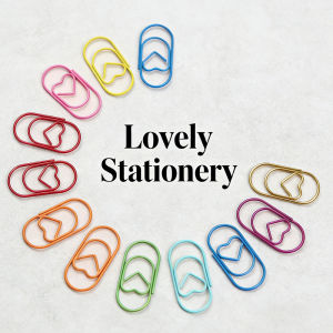 10Pcs/Set Decorative Love Heart Paper Clips Bookmark for Planner Journal Office School Lovely Stationery Scrapbooking Diary