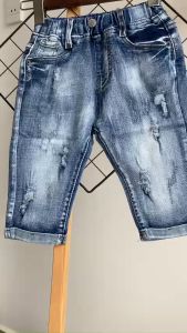 Quần jean lỡ co giãn cao cấp cho bé trai bé gái form 9 tấc sành điệu 9 -28kg