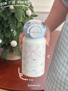 Original Star Dog Thermos Cup Female Good-looking Straw Cup 316 Stainless Steel New Arrival Cute Student Water Kettle