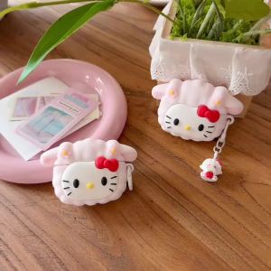 Sanrio | Vỏ Tai Nghe Sanrio Hello Kitty Cho AirPod 4 Pro & Pro2 Vỏ Tai Nghe Mềm Bảo Vệ Bằng Silicon Hoạt Hình Dễ Thương Có Mặt Dây Chuyền