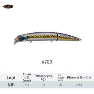 Mồi câu rung chìm chậm 2 phần 39g