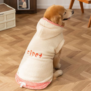 เสื้อสเวตเตอร์ฤดูหนาวสำหรับสุนัขขนาดใหญ่ ขนแกะ ขนแกะผสมโพลีเอสเตอร์ ปกติ ลำลอง เสื้อผ้าสุนัขสำหรับฤดูใบไม้ร่วงและฤดูหนาว ขนแกะสำหรับสุนัข