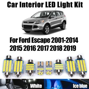 Canbus Car License Plate Bulbs For Ford Escape 2001- 2016 2017 2018 2019 LED Interior Map Dome Reading Trunk Footwell Light Kit