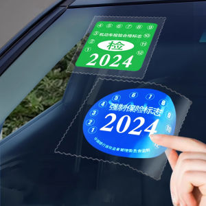 Car Electrostatic Stickers Annual Inspection Insurance Film Car Windshield Transparent Sticker