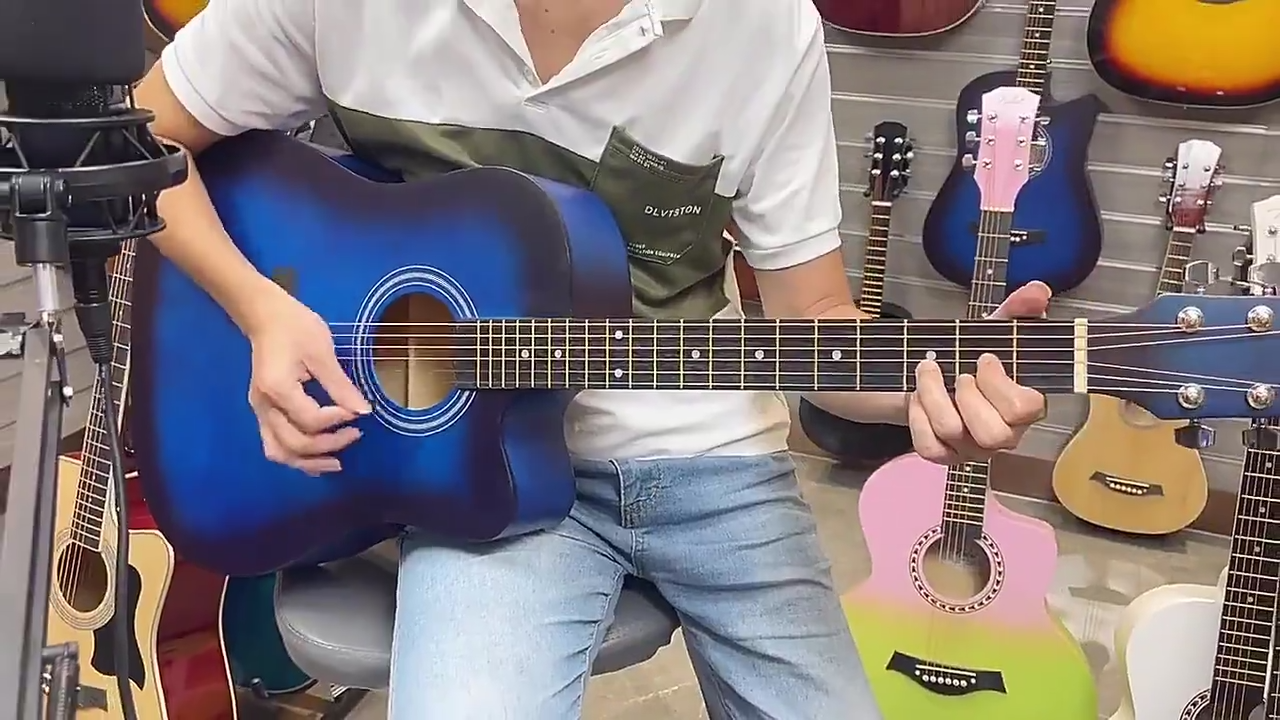 38 Inch Acoustic Guitar Beginner Set With 8pcs Complete Accessories