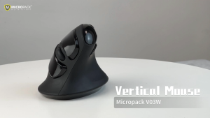 (ALLSTARS : We are Back) Micropack USB-C USB-A Dual Receiver Vertical Wireless Mouse MP-V03W / Choice of Black / Pink (Warranty 1Year)