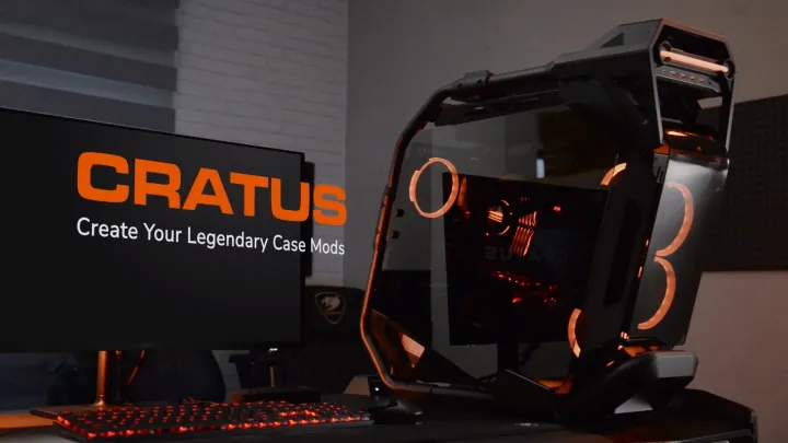 COUGAR CRATUS MID TOWER EATX PC Desktop CASING | Case Form Factor Mid Tower | Pre-installed Fans 120mm ARGB fan x 3