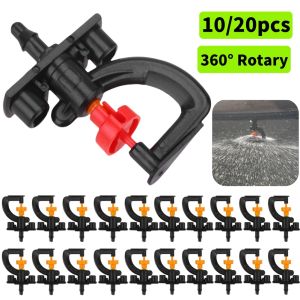 10/20pcs 360° Rotary G Type Micro Nozzle Sprinkler Garden Greenhouse Drip Irrigation Sprinkler Atomize for Lawn/Flowers/Plant