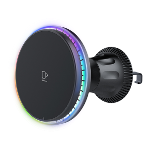 30W RGB Car Wireless Charger for iPhone 12 13 14 15 Pro Max Car Phone Holder Stand Mount Fast Charging Station
