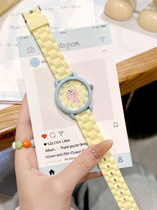 Dopamine Style Womens Watch Student Fashion Party High Value New Model 2025 Silicone Strap Quartz Movement round Face Alloy Case