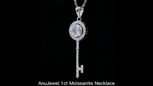 Jewelry Key Necklace Shining VVS Diamond Moissanite Pendant Necklace Moissanite Necklace Women