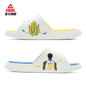 Peak Mens Basketball Slippers Summer Outdoor Anti-Slip Sports Recovery Couples Beach Sandals Breathable Comfortable Leather Splice