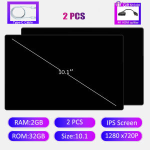 Incell 10.1 Inch Car Headrest Monitor For Back Seat Android 13 Portable Multimedia Video Player Carplay Android Auto HDMI Input