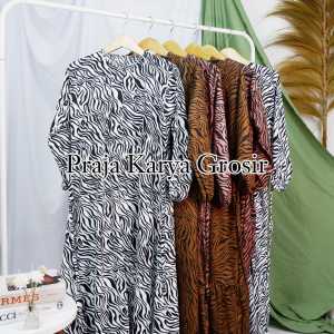 GAMIS ZEBRA // GAMIS CANDA MOTIF ZEBRA // GAMIS ZEBRA BUSUI FRIENDLY TERBARU