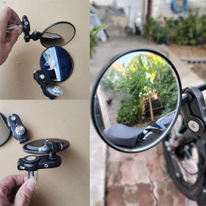 Pair 7/8" Universal Motorcycle Rear View Mirrors Round Handle Bar End Foldable Motorbike Side For Cafe Racer 2023 CAR