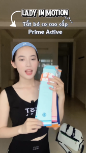 Tất Bó Cơ Cao Cấp Tất Vớ Thể Thao Nữ Nén Cơ Bắp Hỗ Trợ Suy Giãn Tĩnh Mạch Tránh Mỏi Chân Giữ Ấm Chân - Prime Active