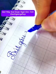 Bút Máy Xóa Được Ngòi Kim Tinh Viết Nét Nhỏ Siêu Nhẹ ( Tặng Kèm Ống Mực) Bút Mực Tẩy Được Hình Gấu Dễ Thương