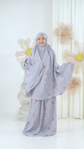 MUKENA TANGGUNG RAYON 2 IN 1 MOTIF ELEANOR