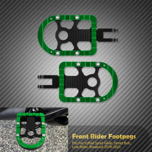 Mactions | Motorcycle Front Driver Footpegs Rider Foot Rest Pedal For Harley Softail Low Rider Breakout FXBB 2018-Up Sportster S RH1250S