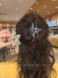 กิ๊บติดผมรูปดาวเซ็กซี่สำหรับผู้หญิง ทรงครึ่งหัว ทรงโปร่งแสง ทรงปลาฉลาม ตกแต่งผม ดีไซน์หรูหรา ทรงพิเศษ