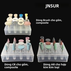 Bộ Dụng Cụ Đánh Bóng Nha Sĩ JNSUR 12 Chiếc Bàn Chải Silicon Để Đánh Bóng Hợp Kim Kim Loại Composite - Dụng Cụ Đánh Bóng Sứ Nha khoa/Răng Tự nhiên/Dụng Cụ Đánh Bóng Móng Tay