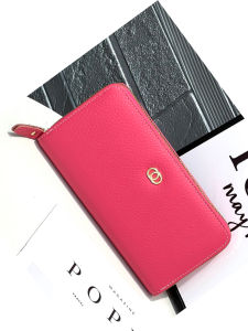 Leather Wallet Long Large Capacity Womens Wallet Multi-Card Position Genuine Leather Money Clip Stylish Trendy Fashionable