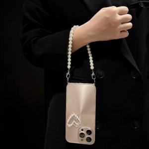 Aurora Pearl Crossbody  16Pro Max Phone Case Full Cover Lens Film Shell Female Style Shockproof Environmentally Friendly