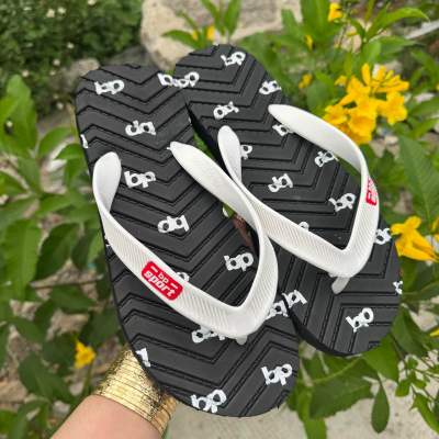 Dép Tông Nam bp logo sport Vân Sóng Đế Cao Su Cứng Không Xẹp