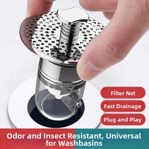CHIZHIDU | Odor Blocking Anti-Clog Pop-up Drain