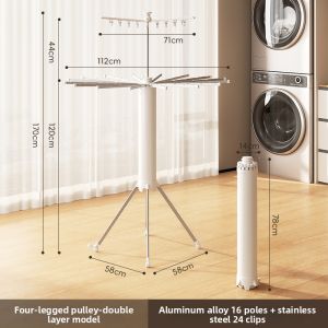 YOULEJU | Space-saving Compact Clothes Drying Rack