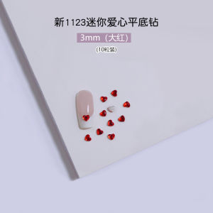 Mini Heart Diamond Ornament Nail Art Color Small Peach Heart Flat-Bottomed Fancy Shape Rhinestone Flash Finger Nail Accessories Fresh