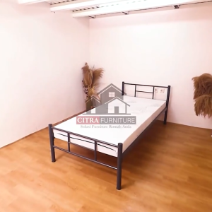 Ranjang Besi 120x200 cm|Dipan Asrama Karyawan Kost|Rangka Tempat Tidur