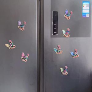 8 Sets of DIY Diamond Art Painting Kits Acrylic Material Animal Pattern with Magnet Decoration Fridge Magnets.