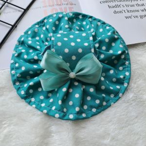 CANDY - Topi kucing polka hat pantai untuk kucing anjing kecil