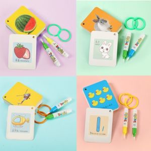 【Hurt】สมุดวาดภาพกราฟฟิติ การ์ดความจํา สามารถนํากลับมาใช้ใหม่ได้ ของเล่นเสริมการเรียนรู้เด็ก ของเล่นเสริมพัฒนาการ