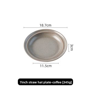High-end Ceramic Japanese-style Soup Plate for Home Use