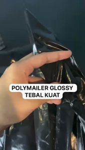Kantong Packing LDPE POLYMAILER Besar 40X50 100 Pcs Warna Hitam - Putih - Silver Glossy