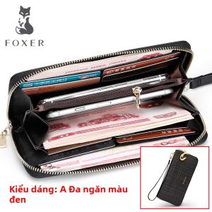 FOXER | Ví Dài Da Đa Năng Có khóa kéo cho Phụ nữ