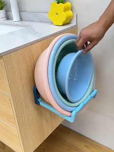 LOYO Multi-function Punch-free Bathroom Basin Folding Storage Rack Washbasin Rack Wall Hanging Rack