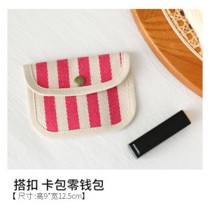 INS กระเป๋าใส่บัตรผ้าแคนวาสกระเป๋ามินิสำหรับผู้หญิงกระเป๋าใส่เหรียญกระเป๋าใส่บัตรและบัตรธนาคารแบบสั้นกันน้ำสำหรับนักเรียนกระเป๋าใส่ใบขับขี่