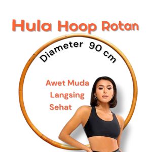 Hula hoop rotan 90cm Hulahoop holahop rotan 90 cm hulahup holahoop rotan asli vernis