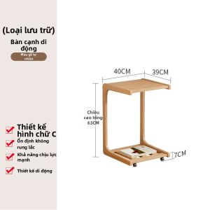 DONGMU | Bàn Đầu Giường Di Động Có Bánh Xe