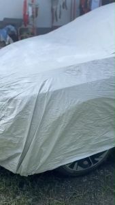 ผ้าคลุมรถตู้ TOYOTA  HIACE ผ้าคลุมสีไม่หลุดลอกติดรถ ผู้ผลิตไทย แถมฟรี.! ม่านบังแดด 2ชิ้น